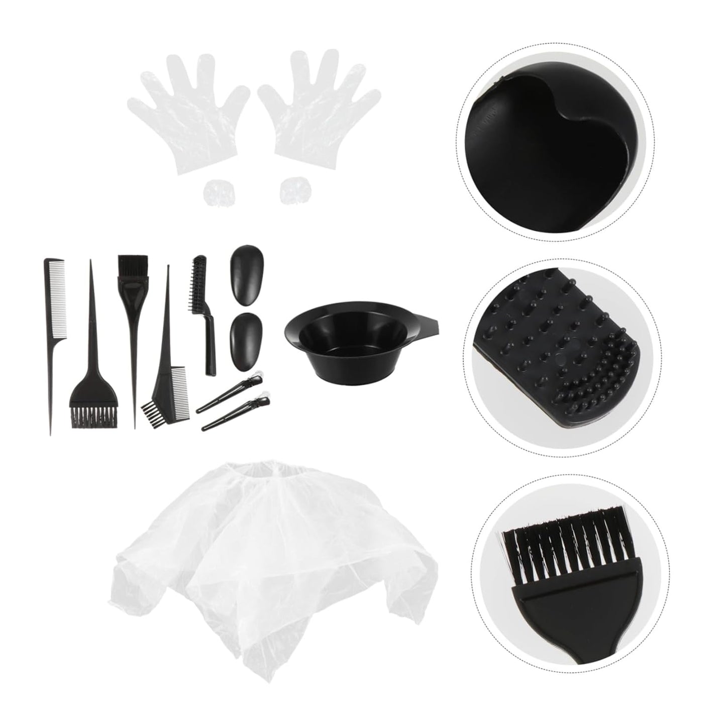 11Pcs Set Hair Color Kit Hair Dye Kit Hair Dye Tools Hair Dying Salon Dyeing Kit Hair Coloring Supplies Hair Tint Kits Hair Tinting Tool Hair Dye Gloves Plastic